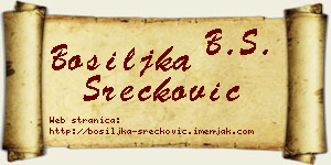 Bosiljka Srećković vizit kartica